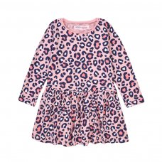 8GTDRESS 2J: Pink Leopard Aop Dress (3-8 Years)